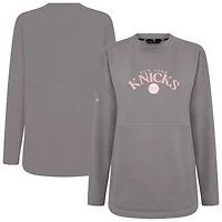 Sweat-shirt à col roulé arqué Beaudry pour femme, gris, des New York Knicks