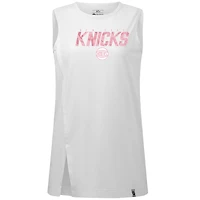 Débardeur à imprimé floral Influx New York Knicks blanc Levelwear pour femme