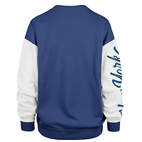 Women's '47 Blue New York Knicks Rise Andie Oversized Pullover Sweatshirt