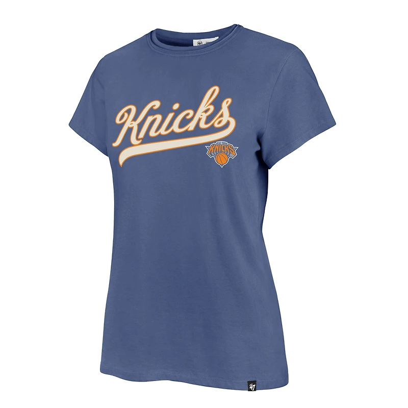 Women's '47  Blue New York Knicks Tail Sweep Frankie T-Shirt