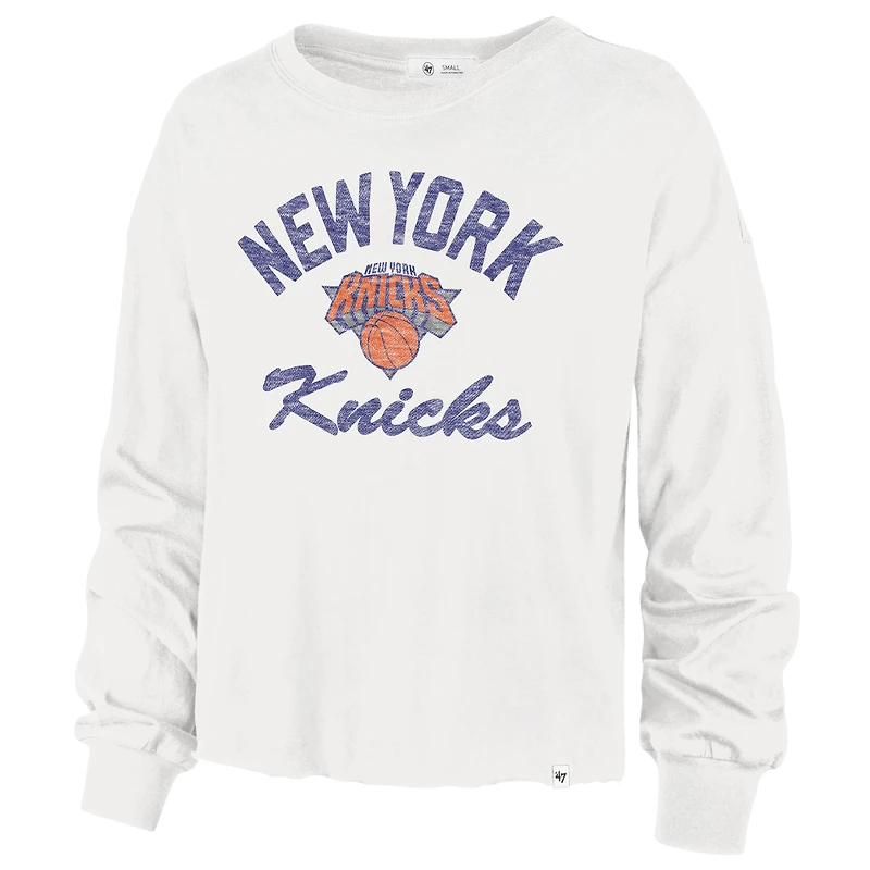 T-shirt à manches longues Parkway « 47 Cream » pour femme des New York Knicks