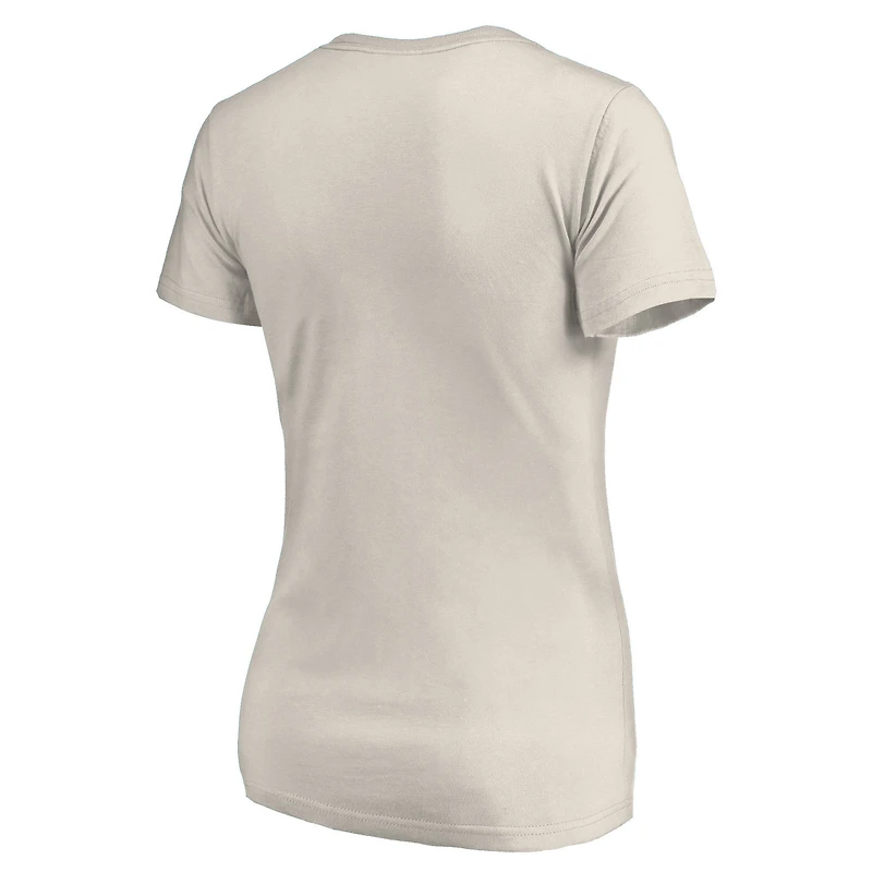 Women's '47 Cream New York Knicks Three-Time NBA Finals Champions Plus V-Neck T-Shirt