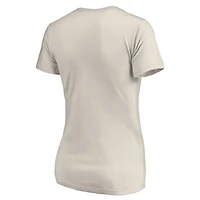 Women's '47 Cream New York Knicks Three-Time NBA Finals Champions Plus V-Neck T-Shirt