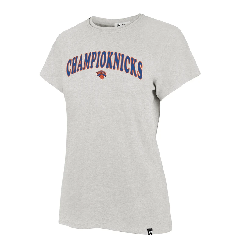 Women's '47 Gray New York Knicks 2026 NBA Finals ChampioKnicks Frankie T-Shirt