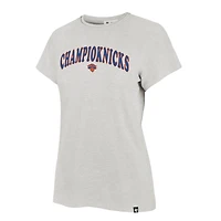 Women's '47 Gray New York Knicks 2026 NBA Finals ChampioKnicks Frankie T-Shirt