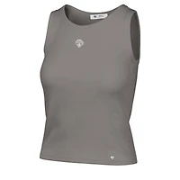 Women's '47 Gray New York Knicks Cropped Skyhook Baby Rib Tank