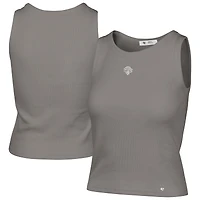 Women's '47 Gray New York Knicks Cropped Skyhook Baby Rib Tank