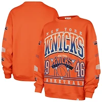 Women's '47 Orange New York Knicks 2025/26 City Edition Go Big Oversized Sweatshirt