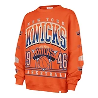 Women's '47 Orange New York Knicks 2025/26 City Edition Go Big Oversized Sweatshirt