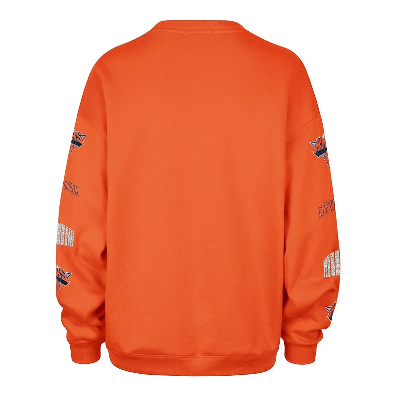 Women's '47 Orange New York Knicks 2025/26 City Edition Go Big Oversized Sweatshirt