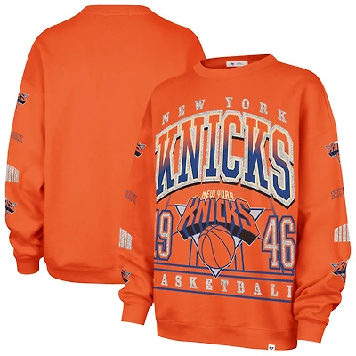 Women's '47 Orange New York Knicks 2025/26 City Edition Go Big Oversized Sweatshirt