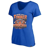 Women's '47 Royal New York Knicks 2026 NBA Finals Plus V-Neck T-Shirt