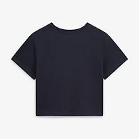 Women's Champion  Black New York Knicks Primary Logo Cropped T-Shirt