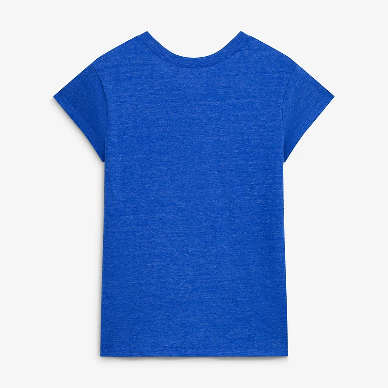 Women's Champion Blue New York Knicks Tri-Blend V-Neck T-Shirt