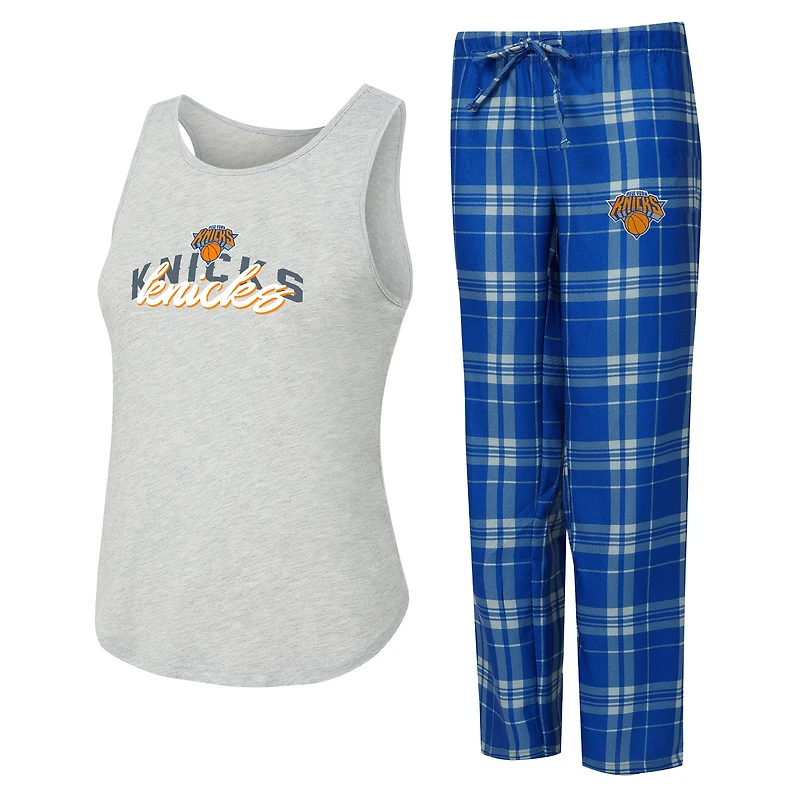 Ensemble débardeur et pantalon de sport bleu New York Knicks pour femme