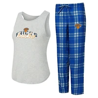 Ensemble débardeur et pantalon de sport bleu New York Knicks pour femme