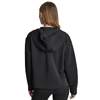 Sweat à capuche zippé DKNY noir New York Knicks Tech Ottoman pour femme