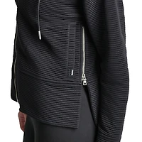 Sweat à capuche zippé DKNY noir New York Knicks Tech Ottoman pour femme