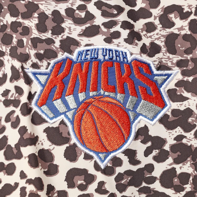G-III Sports by Carl Banks Leopard New York Knicks Gabriella Windbreaker Half-Zip Hoodie