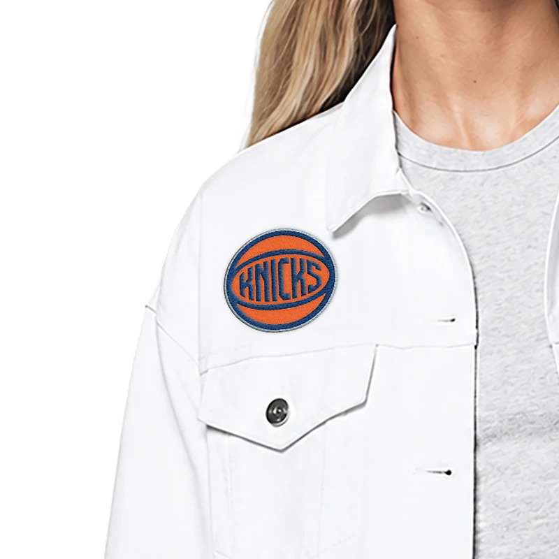 Veste en jean oversize blanche DKNY New York Knicks pour femme