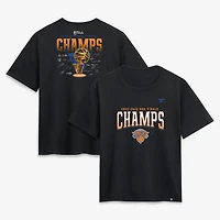 Women's Fanatics Black New York Knicks 2026 NBA Finals Champions Roster Trophy T-Shirt