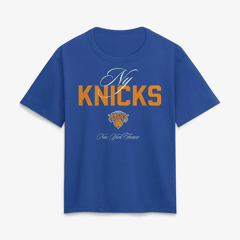 Women's Fanatics Blue New York Knicks NY Forever Cotton T-Shirt