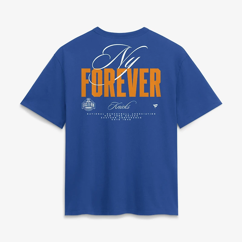 Women's Fanatics Blue New York Knicks NY Forever Cotton T-Shirt
