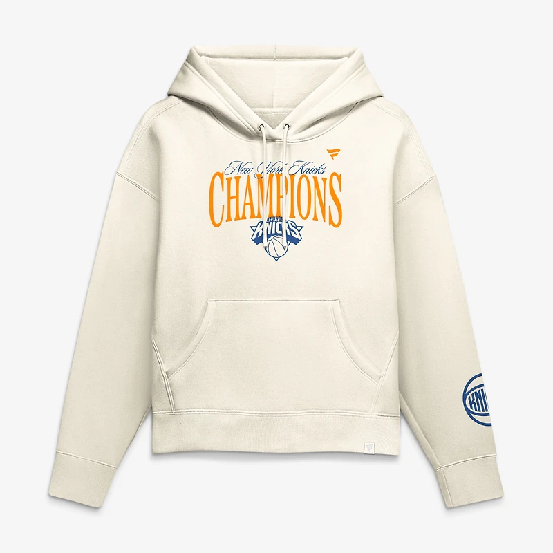Women's Fanatics Cream New York Knicks 2026 NBA Finals Champions Legacy Hoodie
