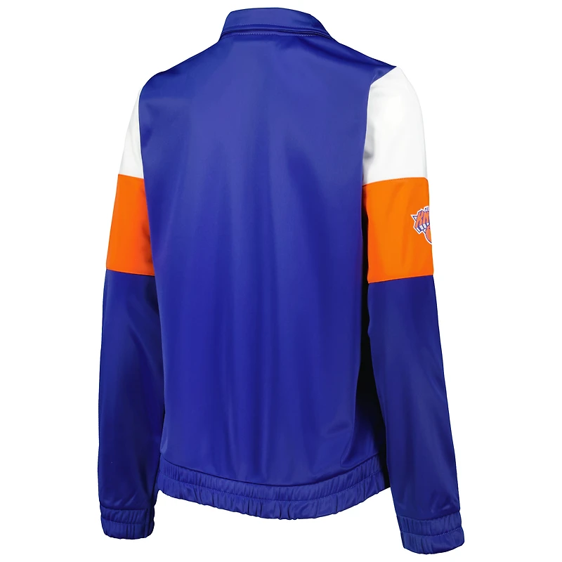 Veste de survêtement à glissière complète G-III 4Her by Carl Banks pour femmes des New York Knicks Change Up bleu