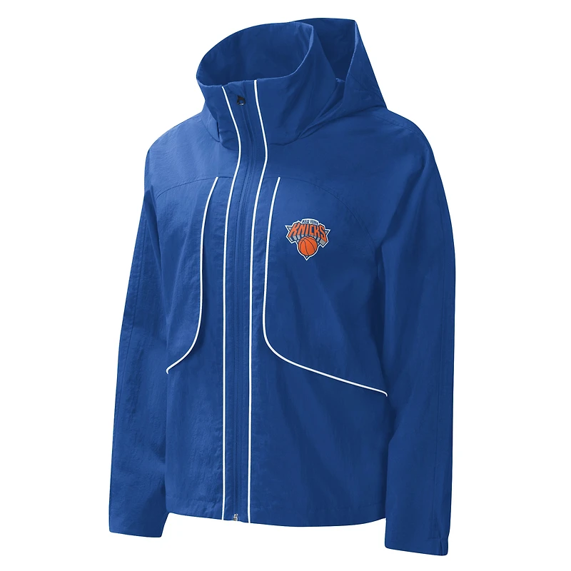 Sweat à capuche zippé pour femme G-III 4Her by Carl Banks New York Knicks Last Shot bleu