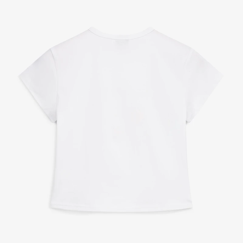 Women's Hype and Vice White New York Knicks Cropped Baby T-Shirt