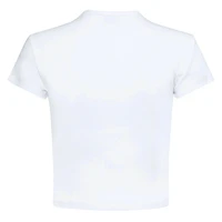 Women's Hype and Vice White New York Knicks Cropped Baby T-Shirt