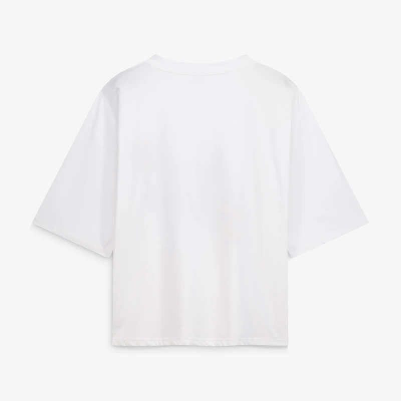Women's Hype and Vice White New York Knicks Oversized Football T-Shirt