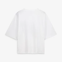 Women's Hype and Vice White New York Knicks Oversized Football T-Shirt