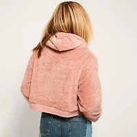 Sweat à capuche court rose New York Knicks pour femmes, sous licence Jill Martin LLC