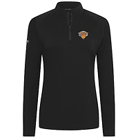 Haut noir à fermeture éclair quart de tour Flex Insignia 2.0 des New York Knicks pour femme