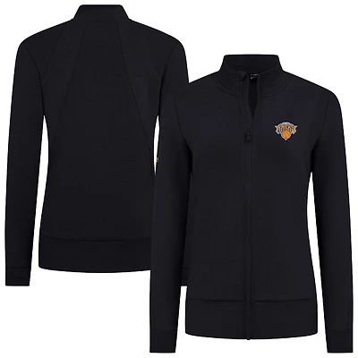 Women's Levelwear Black New York Knicks Shine Full-Zip Jacket