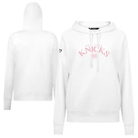 Women's Levelwear  White New York Knicks Mother's Day Adorn Arched Pullover Hoodie