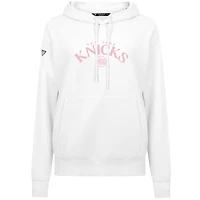 Sweat à capuche blanc Levelwear pour femme, motif New York Knicks, Fête des Mères, arqué