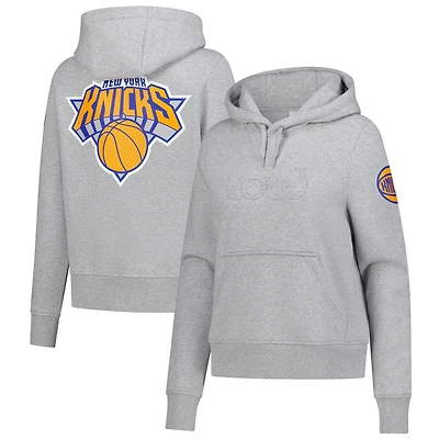Sweat à capuche Lolë gris pour femme, motif New York Knicks, Icon