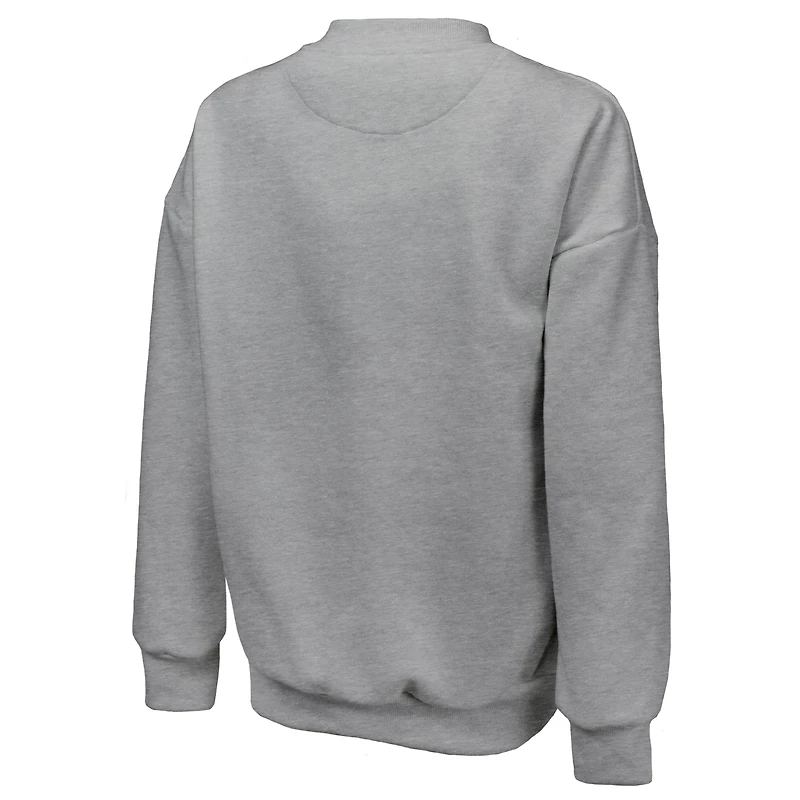 Sweat-shirt classique tri-blend gris Majestic Threads pour femme des New York Knicks