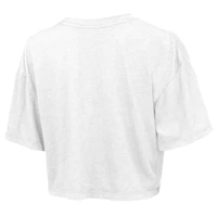 Haut court boxy blanc Majestic Threads pour femme, des New York Knicks