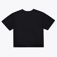 Women's Mitchell & Ness Black New York Knicks  Evergreen Cropped T-Shirt