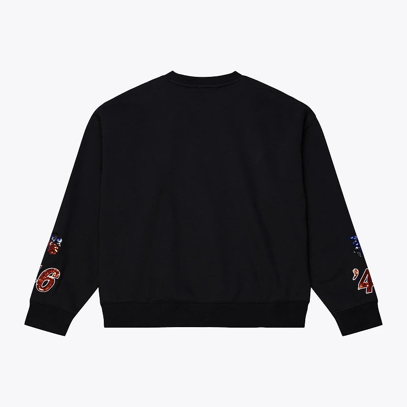Sweat-shirt en polaire premium noir Mitchell & Ness pour femme, New York Knicks