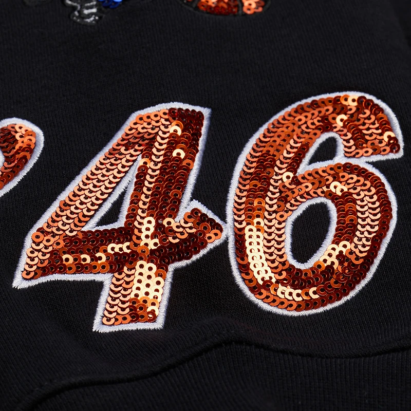 Women's Mitchell & Ness Black New York Knicks Premium Fleece Sweatshirt