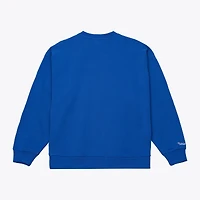 Women's Mitchell & Ness  Royal New York Knicks Hardwood Classics Script Lightweight Sweatshirt