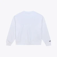 Sweat-shirt léger Mitchell & Ness blanc pour femme, logo New York Knicks, lettres capitales.