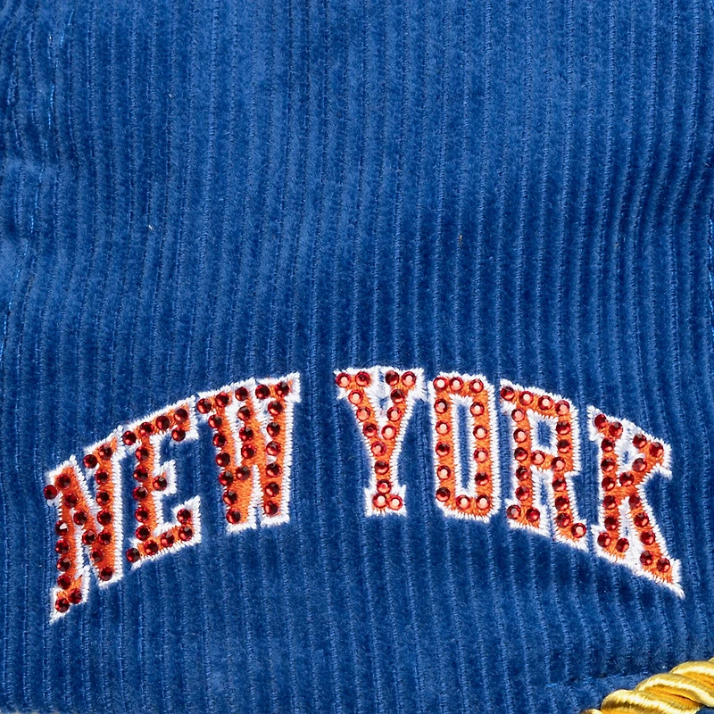 Casquette snapback bleu marine Mitchell & Ness x DANNIJO pour femme des New York Knicks