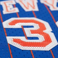 Women's Mitchell & Ness x DANNIJO Patrick Ewing Royal New York Knicks Fashion Cropped Basketball Jersey