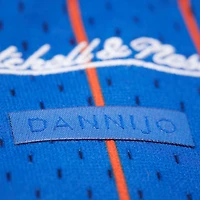 Women's Mitchell & Ness x DANNIJO Patrick Ewing Royal New York Knicks Fashion Cropped Basketball Jersey